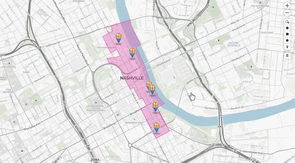 screenshot of MapQuest API